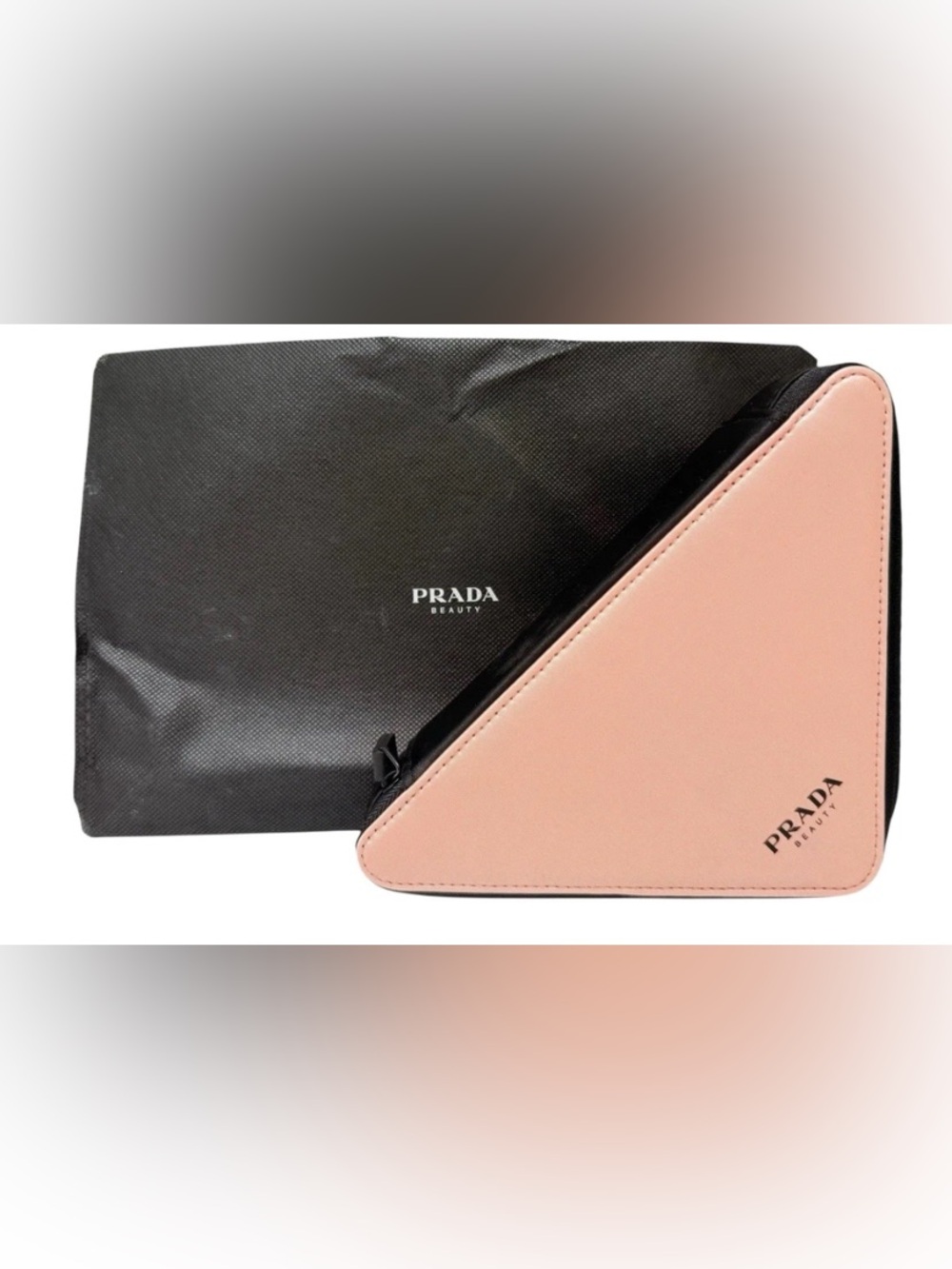 NEW! Prada Pink Triangle Cosmetic Pouch